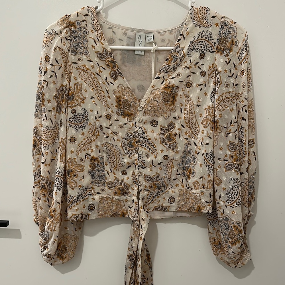 JOIE Floral Button-Down Blouse
